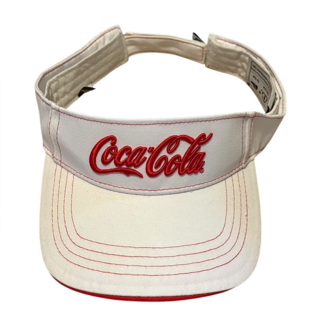 White Embroidered CocaCola Visor Preowned